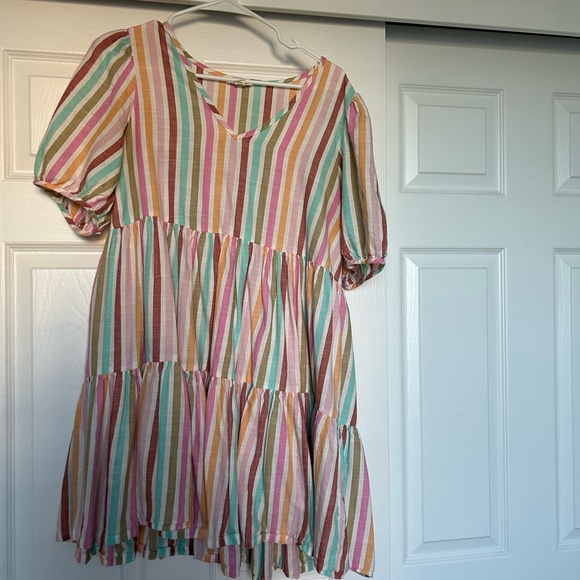 Colorful Striped juniors Dress - Picture 2 of 6